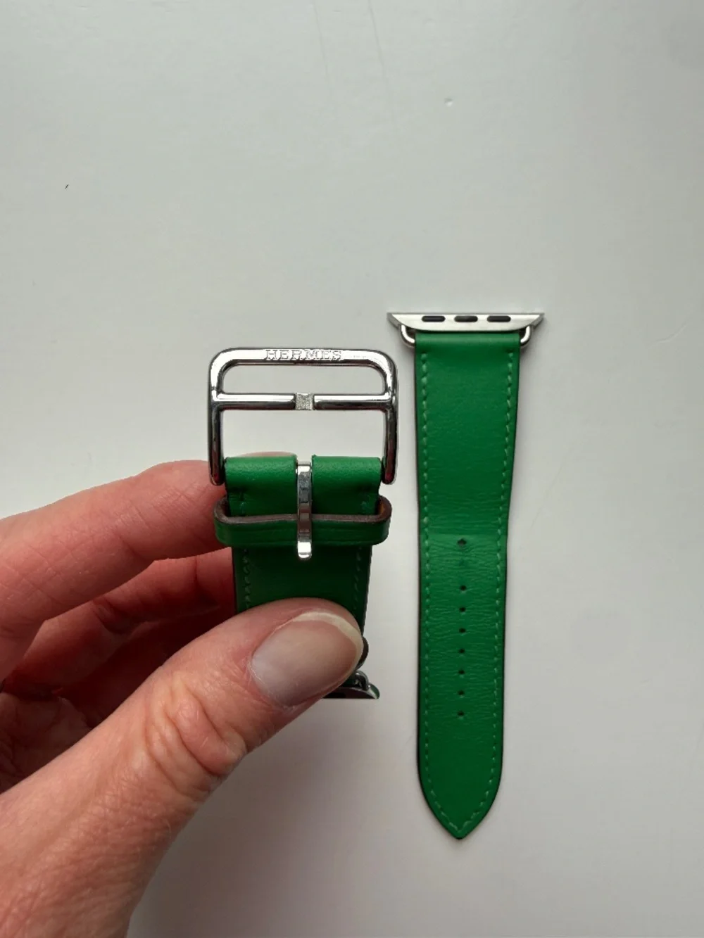 Apple Watch Hermès - 46mm Green leather band